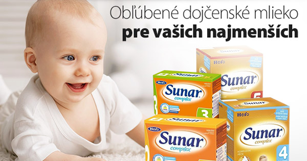 Obľúbené dojčenské mlieko Sunar teraz lacnejšie